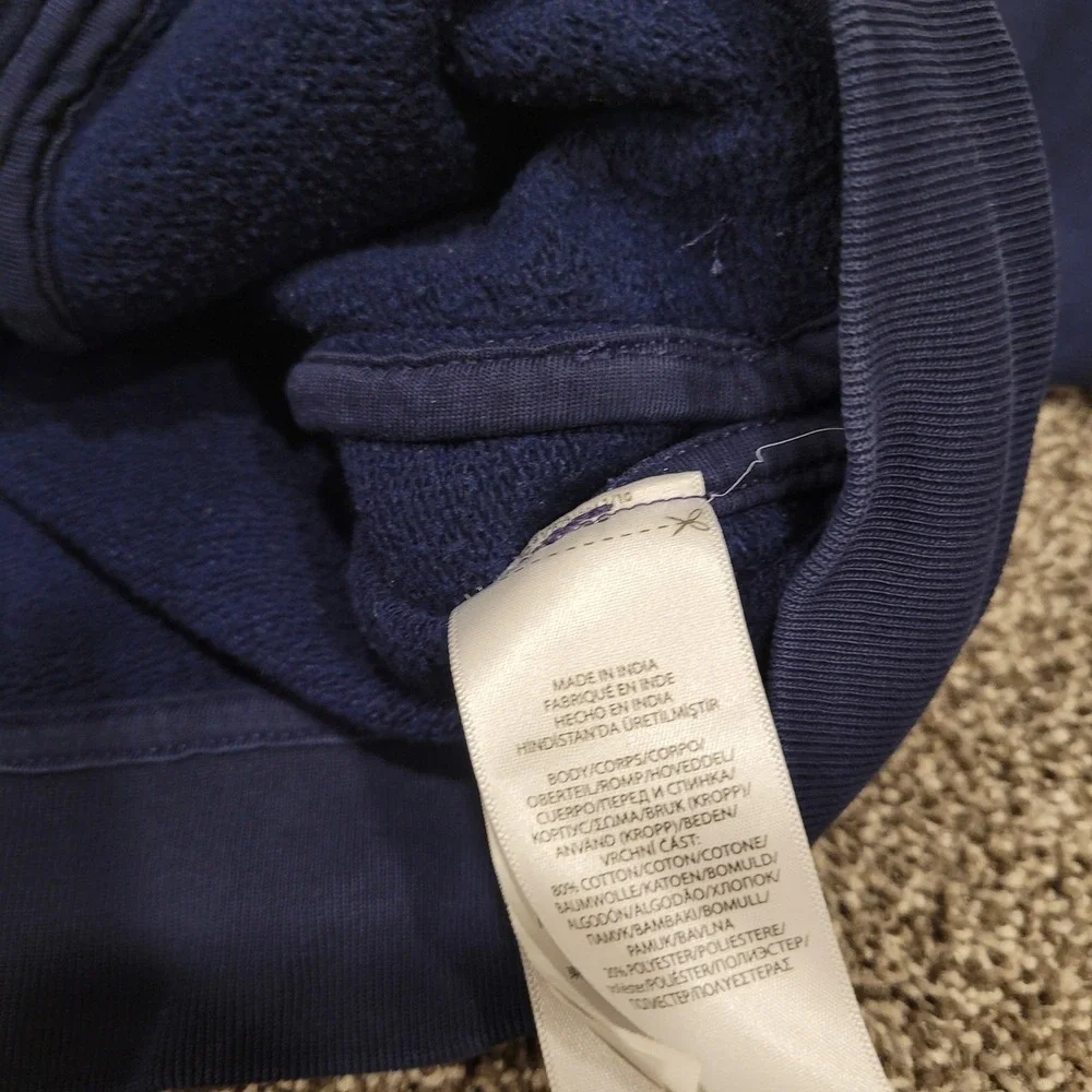Polo Ralph Lauren Kids Navy Blue Varsity Logo Bomber Snap Sweatshirt Jacket 4T